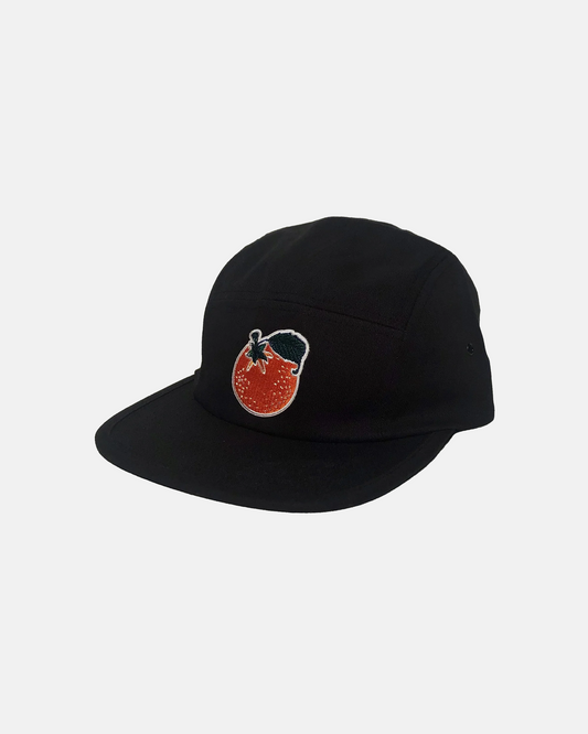 Orange Logo Classic Camper Cap Black