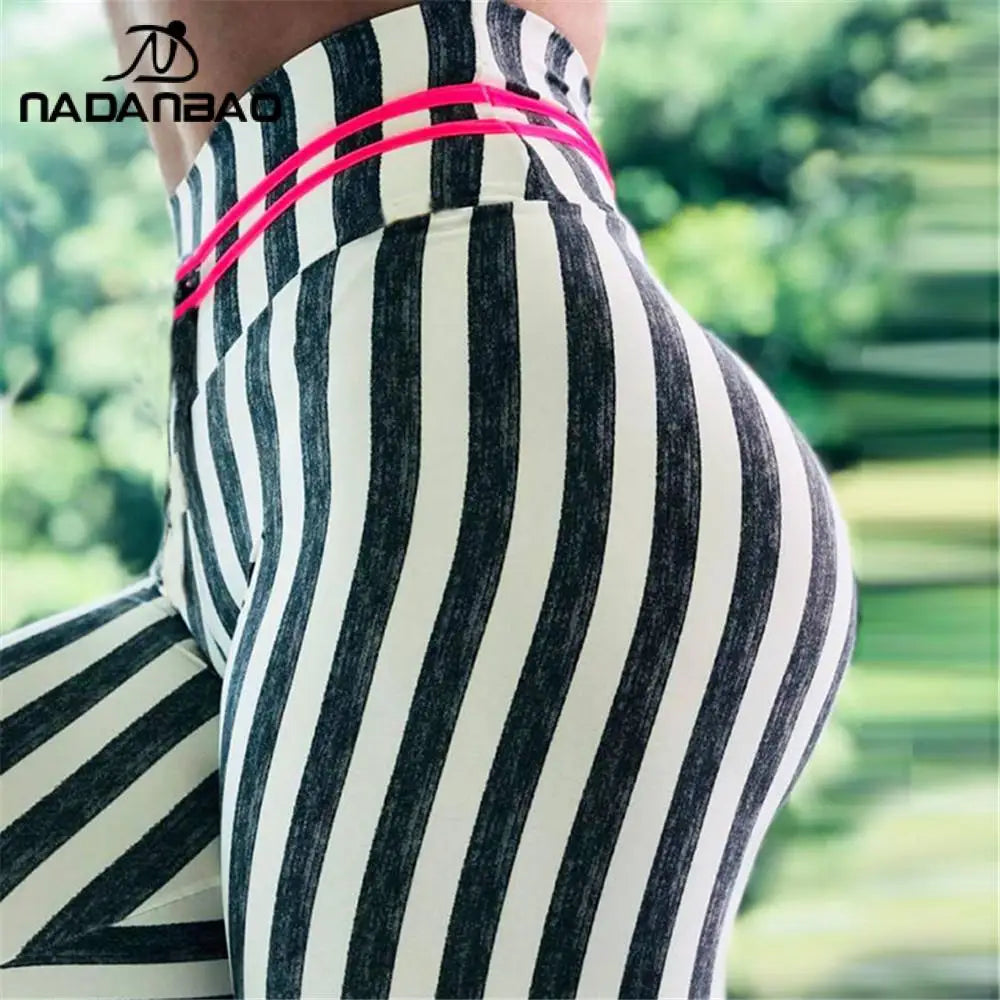 NADANBAO 2024 Fitness Leggings Women Sporting Workout Pants Polka Dot Printed Trousers for Yoga Running Girl Streetwear Bottom