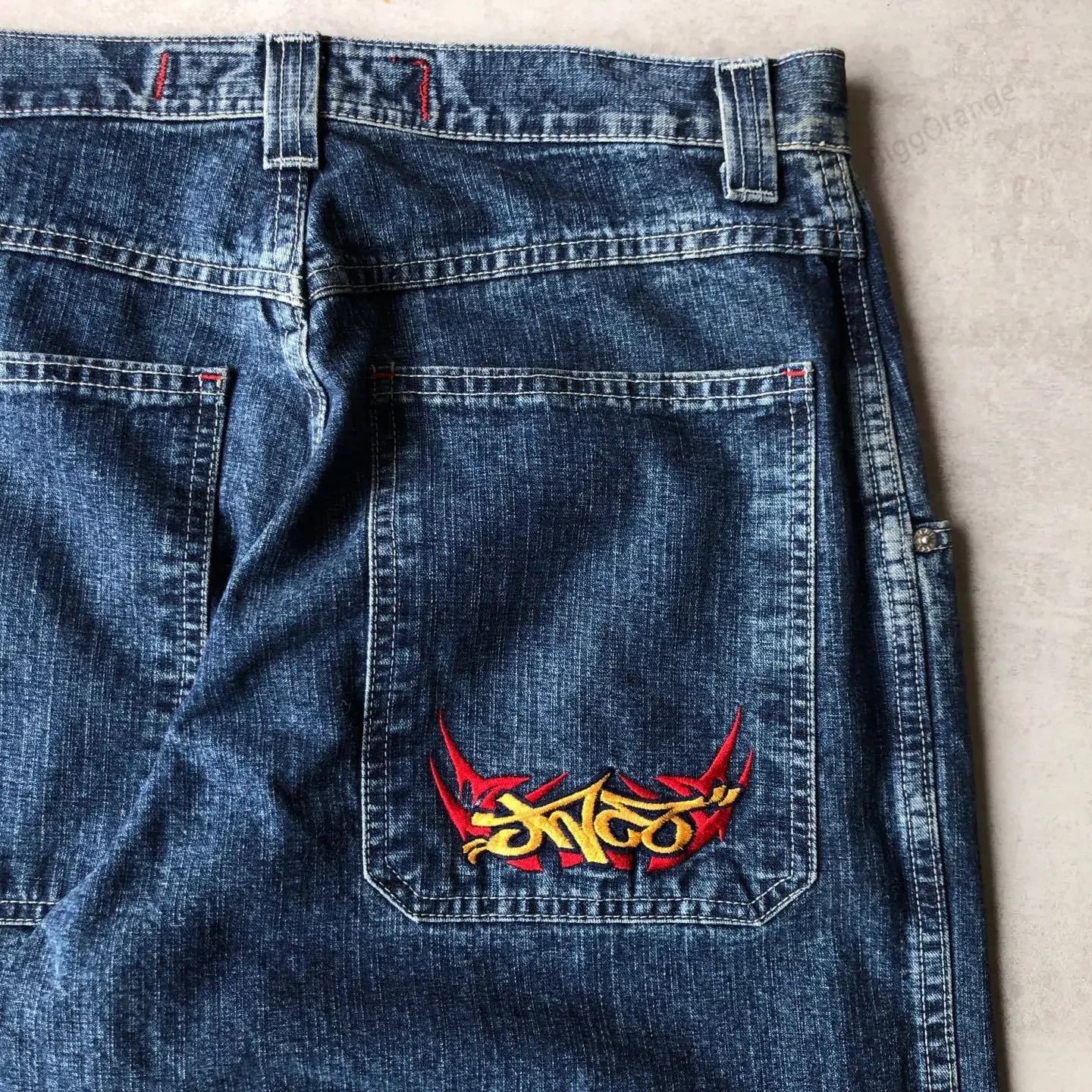 Loose Jeans JNCO Hip Hop Rock Embroidery Pattern Men Women 2023 New Fashion Streetwear Retro Harajuku High Waist Wide Leg Jeans